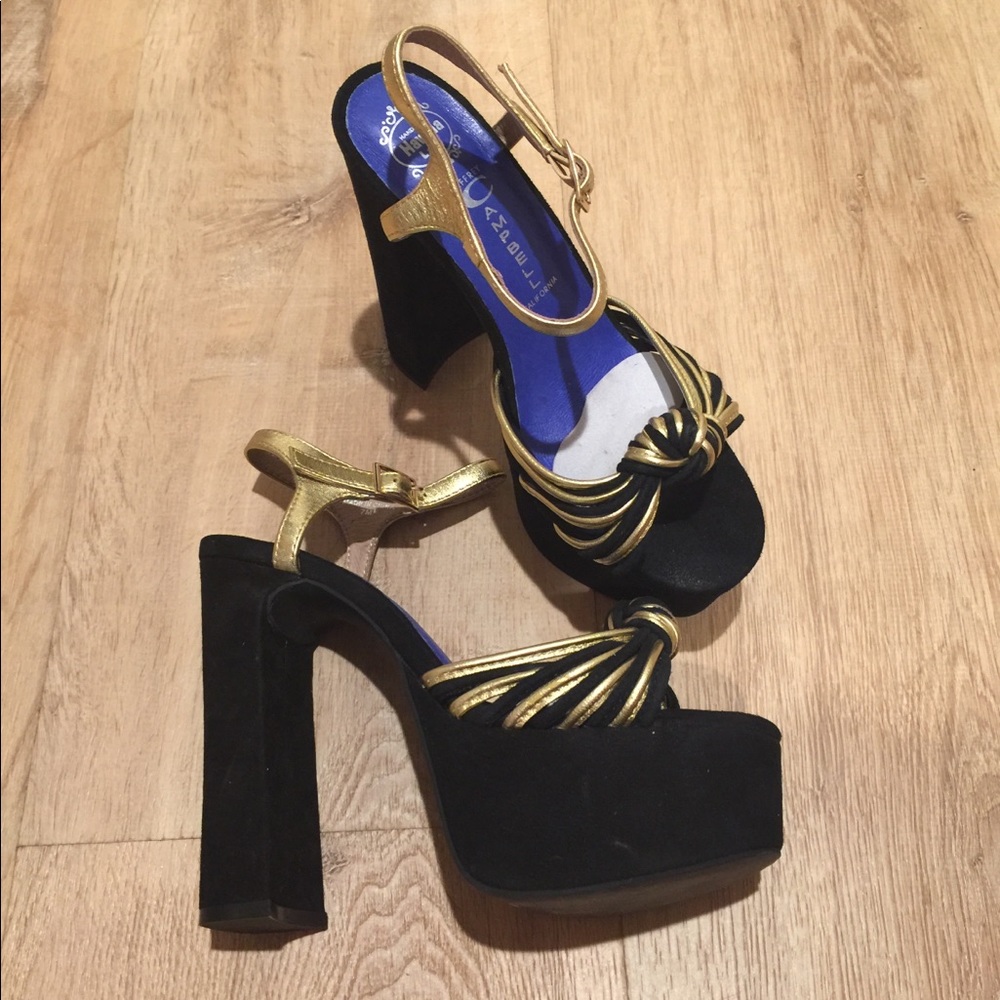 Jeffrey Campbell High heels Black/Gold size7